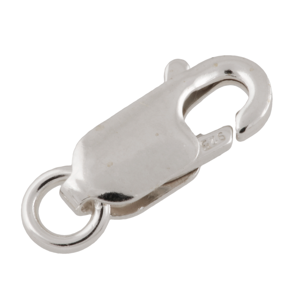 Flat carabine trigger clasp with jump ring 925/- 