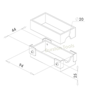 Rectangular aluminum frame for sand casting