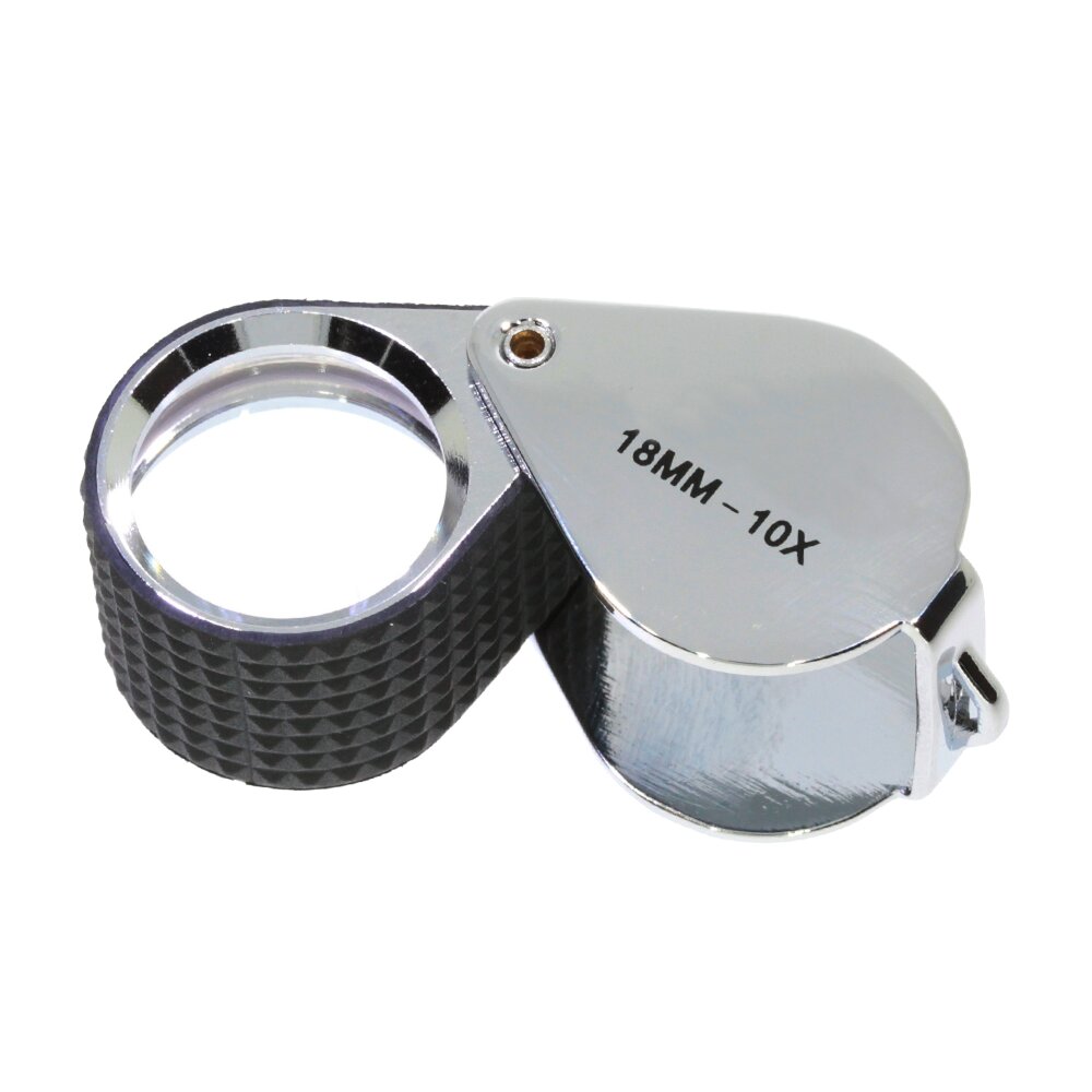 Triplet loupe in chrome and rubber 10X - 18 mm 