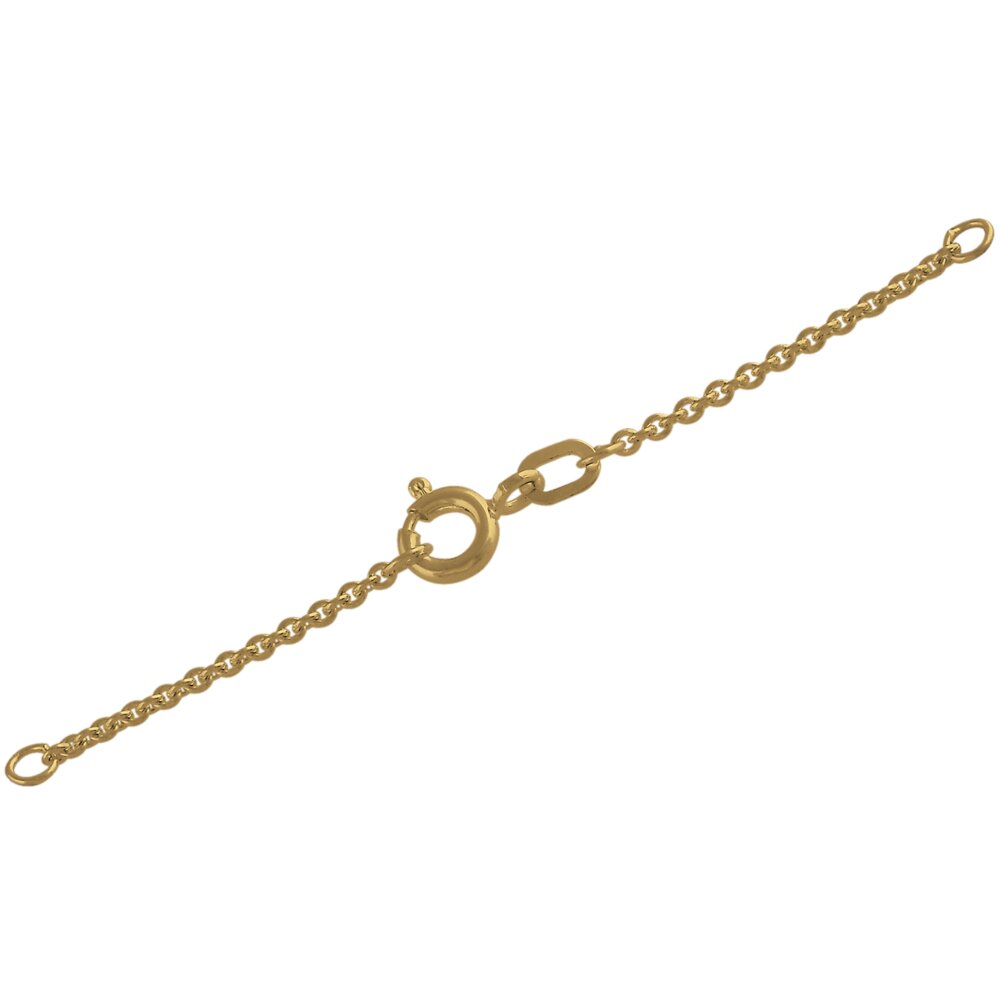 Safety chain with spring ring 925/- gold-plated 