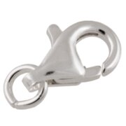 Carabine trigger clasp with jump ring 925/-