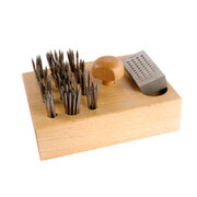 Beading tool set with beading block