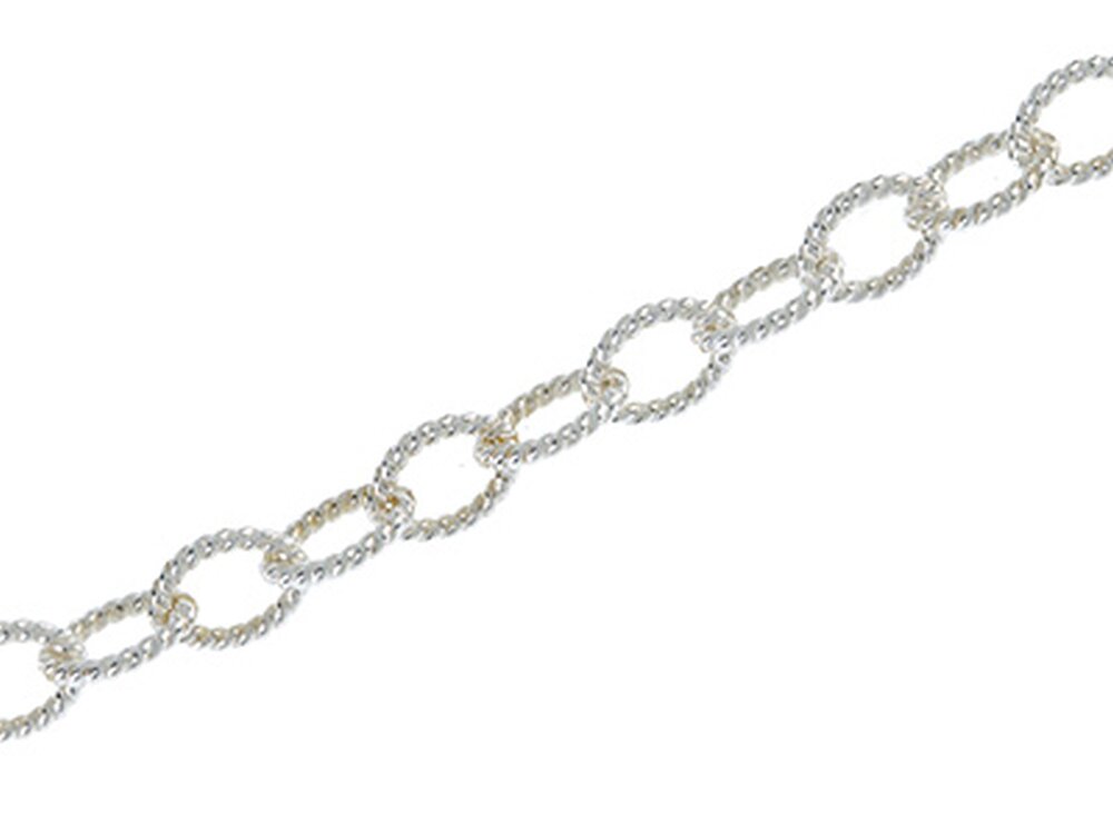 Trace twisted 925/- white gold  