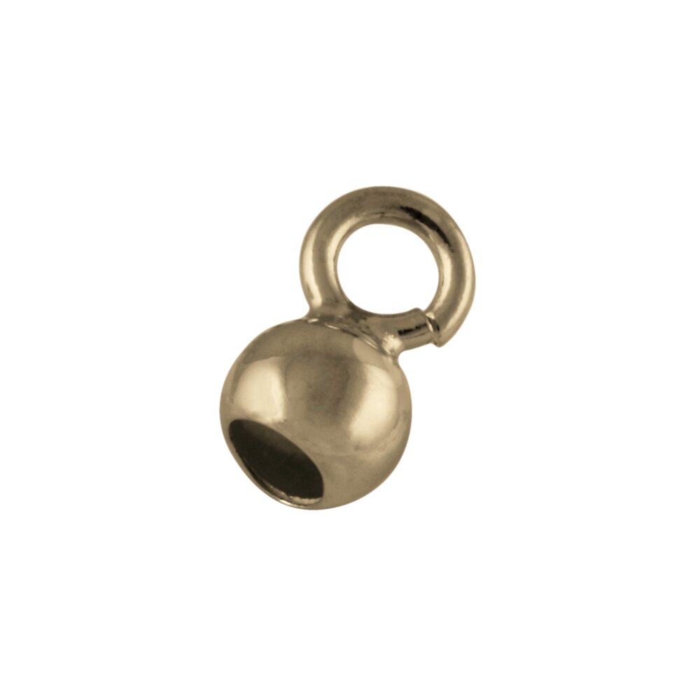 Capsule with a small open jump ring 585/- yellow gold 