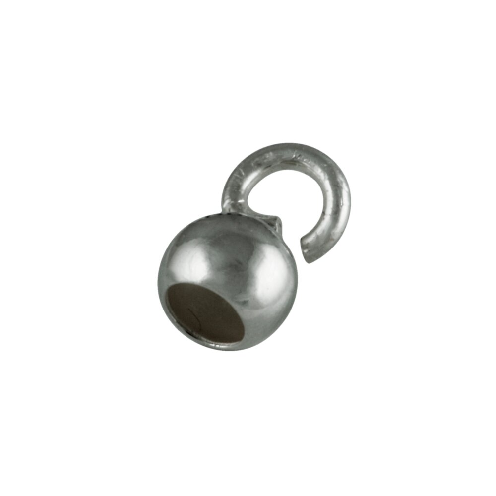 Capsule with a small open jump ring 585/- white gold 