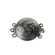 Round clasp with antique pattern 925/-