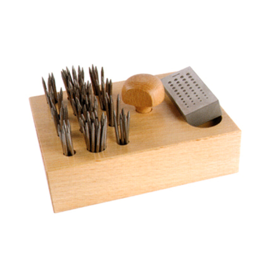 Beading tool set with beading block 