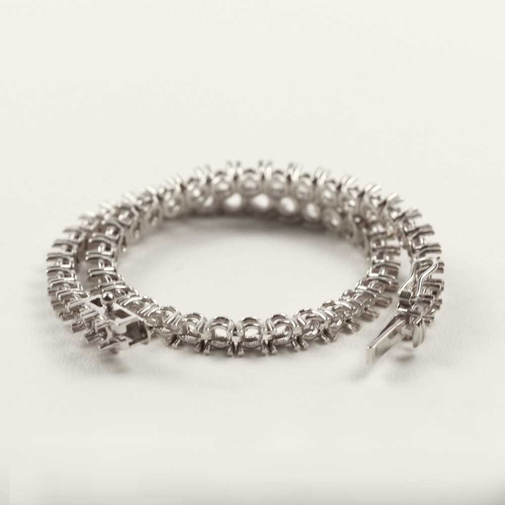 Tennis bracelet 750/- white gold 