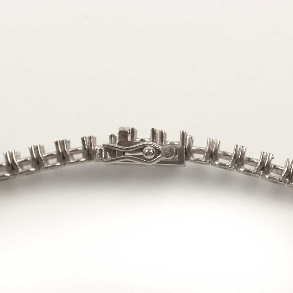 Tennis bracelet 750/- white gold 