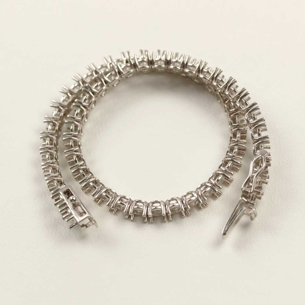 Tennis bracelet 750/- white gold 