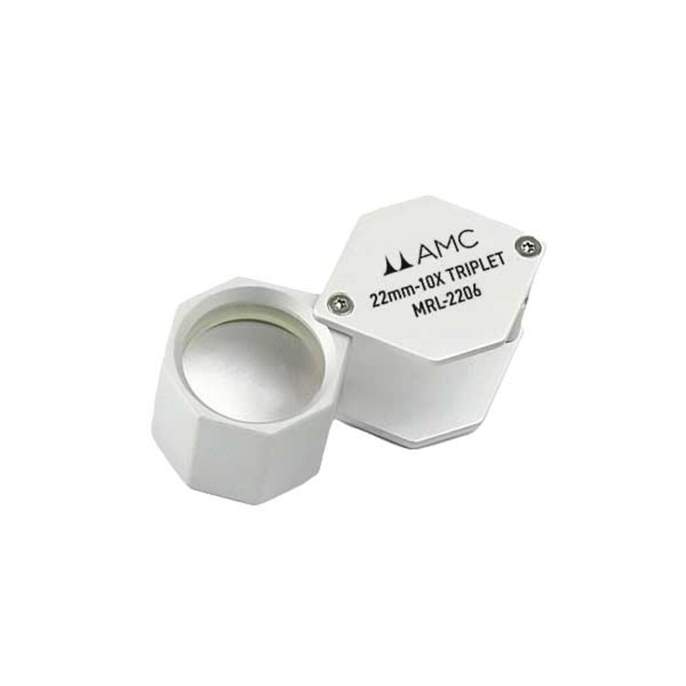 Triplet loupe 10X – 22 mm, matt silver 