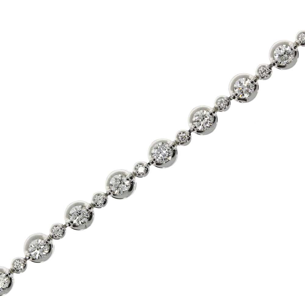 Bracelet with 56 brilliants 750/- white gold 