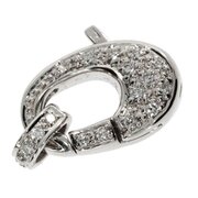 Clasp 585/- white gold decorated with 0.40 ct. 