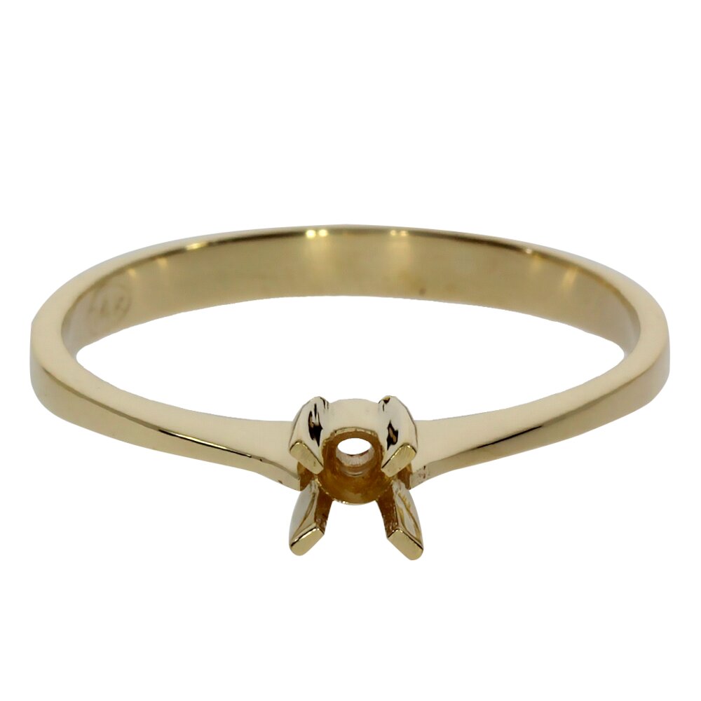 Ring with 4 prongs 585/- yellow gold 