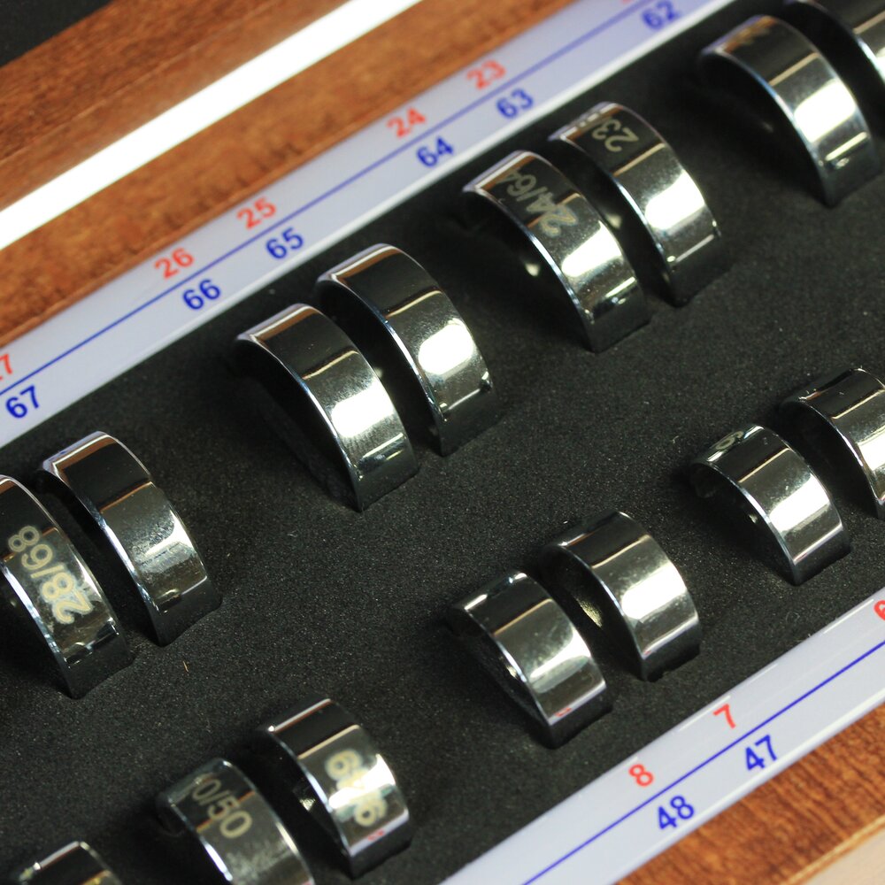 Ring gauge set, flat on the inside (36 pcs.) 