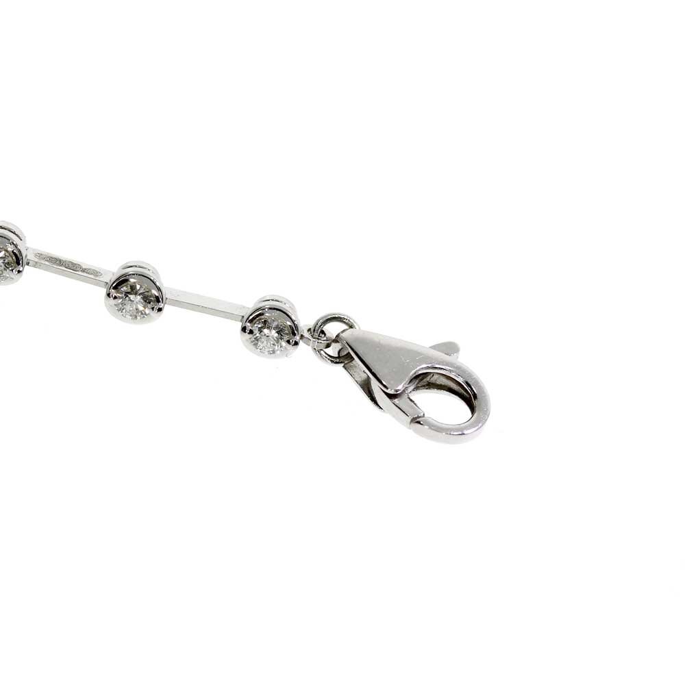 Bracelet with 20 brilliants 750/- white gold 