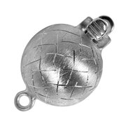 Ball clasp ice mat 925/- rhodium plated