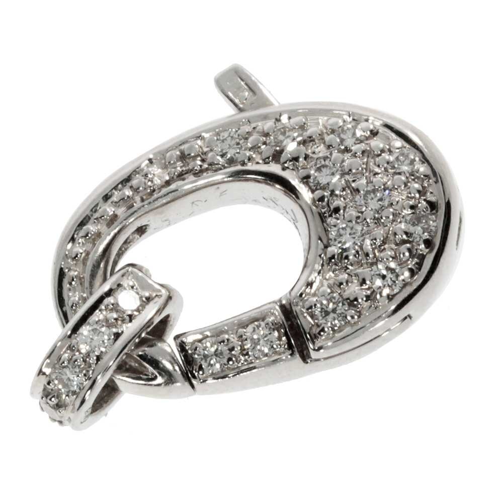 Clasp 585/- white gold decorated with 0.40 ct.  