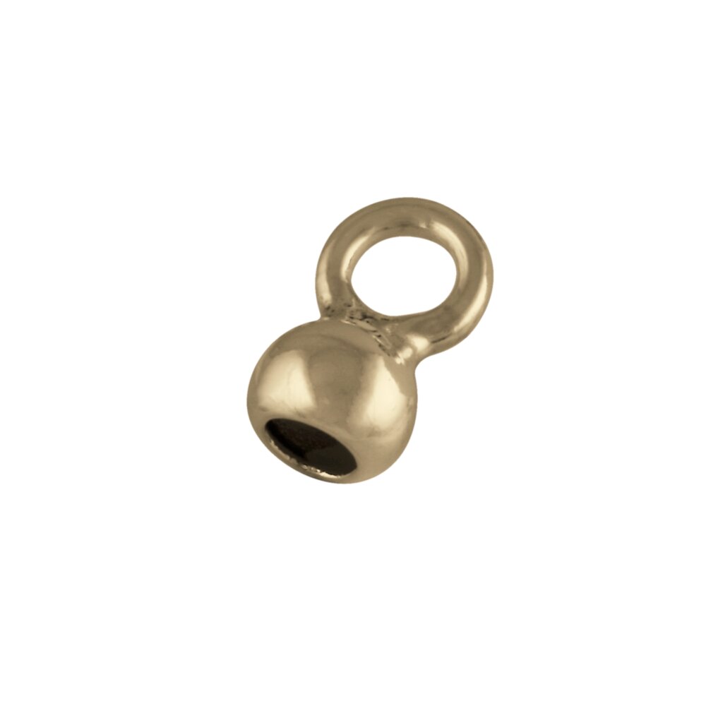 Capsule with a small closed jump ring 585/- yellow gold 