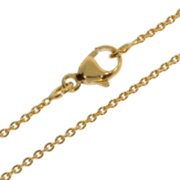 Collier ankar rund med karbinhake 750/-