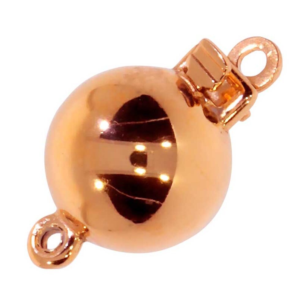 Polished ball clasp 585/- rose 