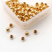 Capsule, round 925/- gold-plated (100 pcs)