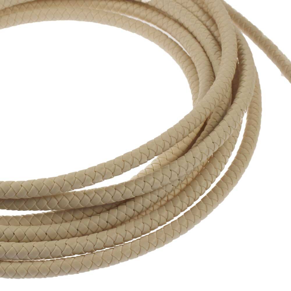 Woven rubber by meter, beige, 6.00 mm 