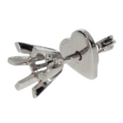 Ear stud with 6 prongs 750/- white gold