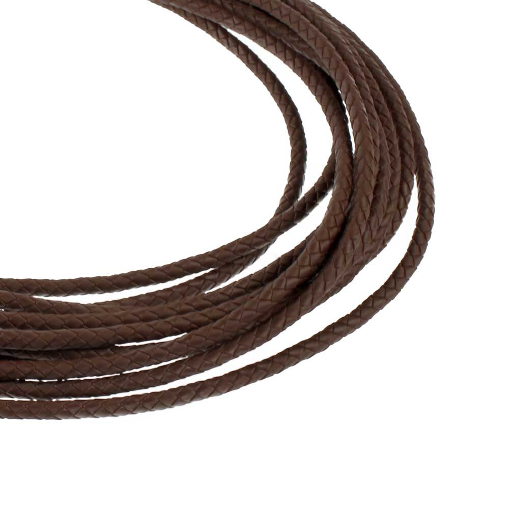 Woven rubber by meter, brown, 4.00 mm 