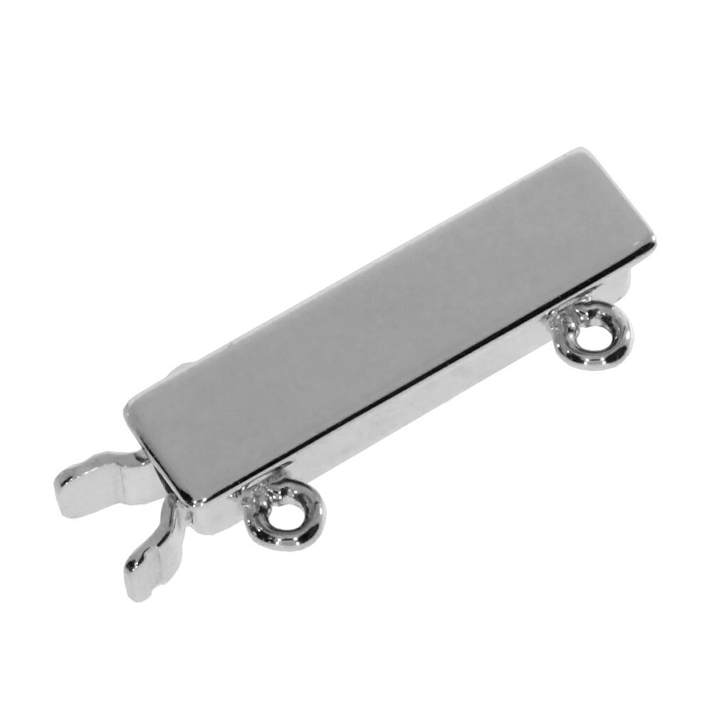 Slender polished clasp 585/- white gold 