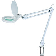 Magnifying lamp with LED ring light