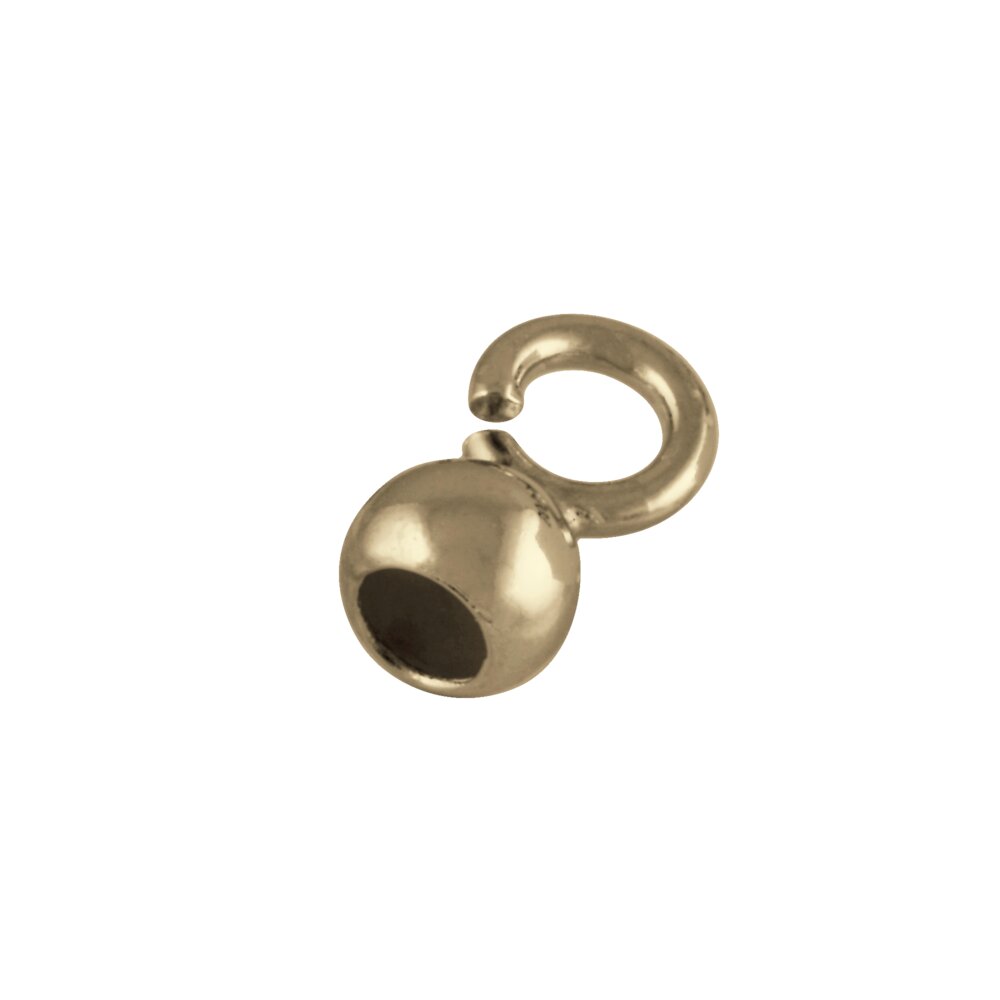 Capsule with a small open jump ring 925/- gold-plated 