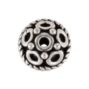 Bead with circles 925/-, oxidised