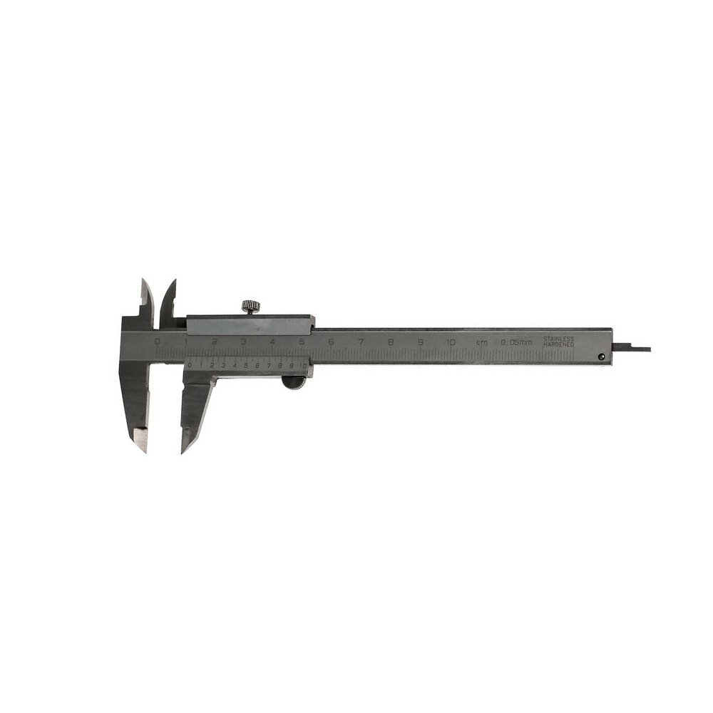 Small vernier caliber with set screw, 100 mm 