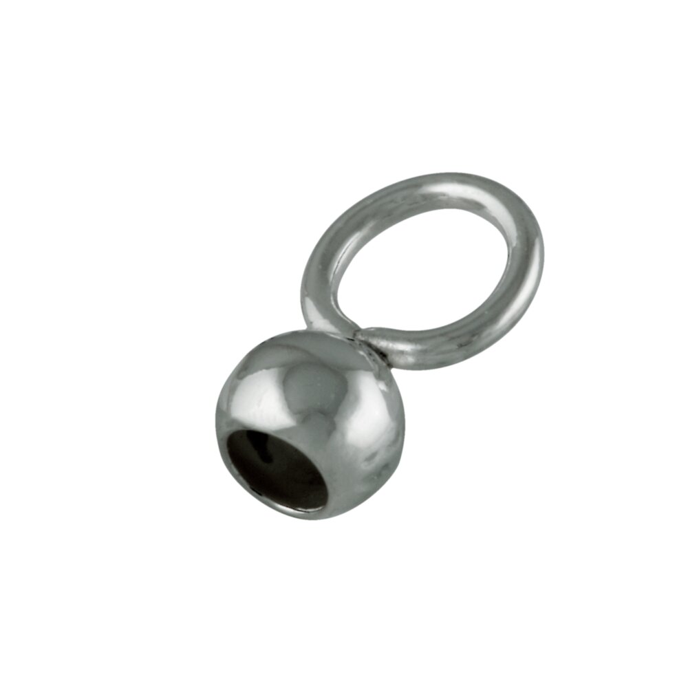 Capsule with a large closed jump ring 750/- white gold 