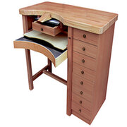 Work bench for goldsmiths with solid beech worktop