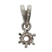 Pendant with 6 prongs 750/- white gold