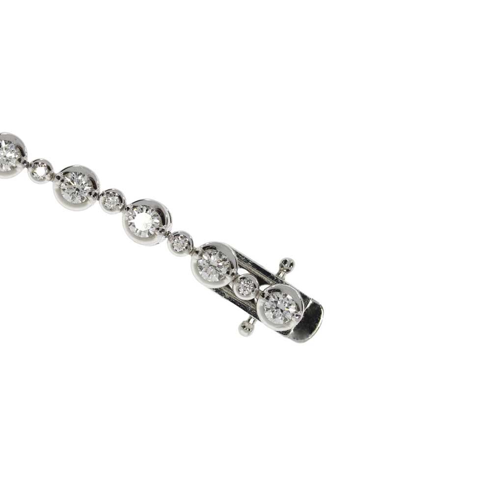 Bracelet with 56 brilliants 750/- white gold 