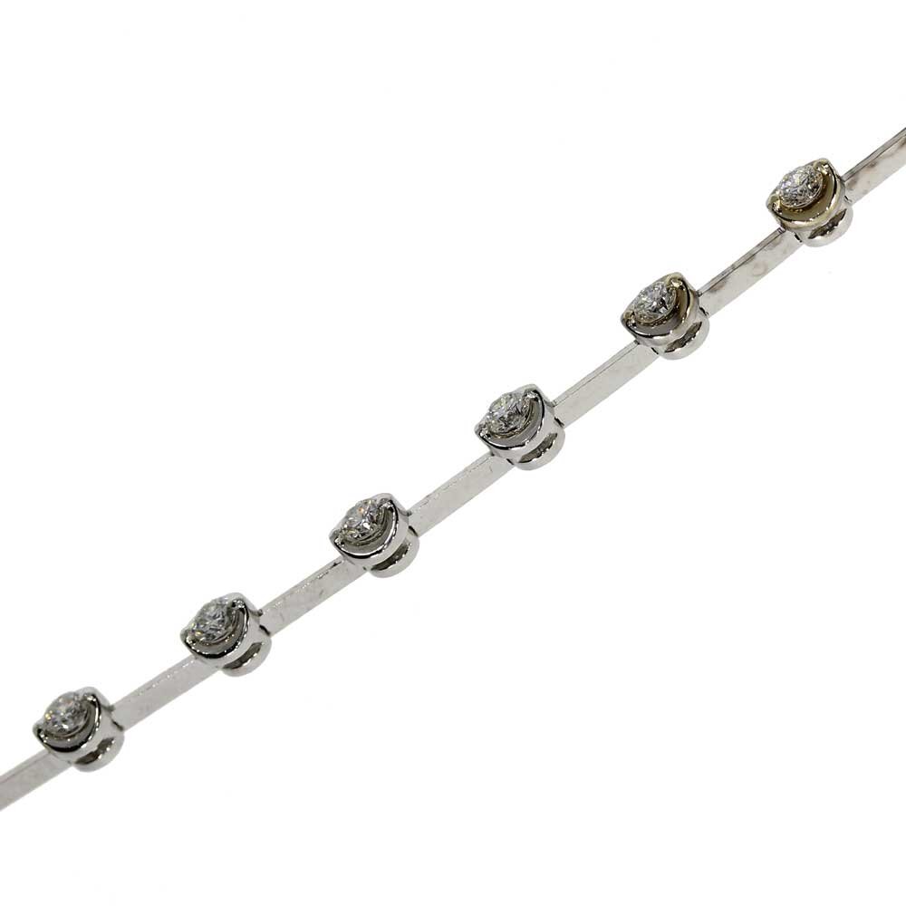 Bracelet with 20 brilliants 750/- white gold 