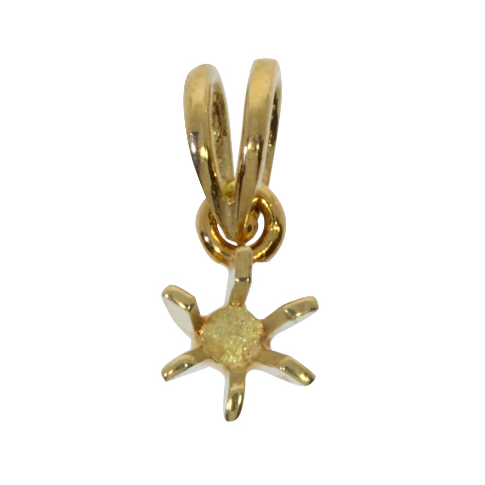 Pendant with 6 prongs 585/- yellow gold 