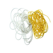 Spiral wire for stringing pearls and beads, yellow, 1 m