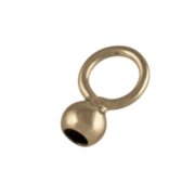 Capsule with a large closed jump ring 925/- gold-plated