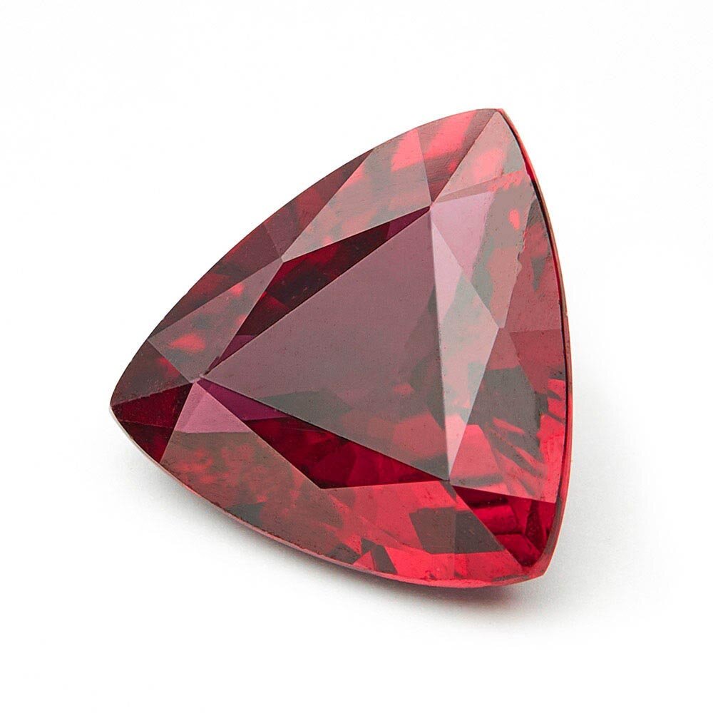 Ruby, trilliant, red gemstone