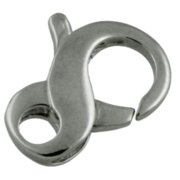 Carabine trigger clasp "8-figures" 925/- white gold 