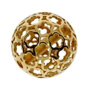 Open system clasp with flowered pattern 585/- yellow gold