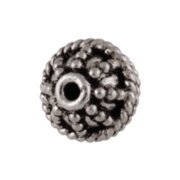 Bead with pearl wire 925/-, oxidised 