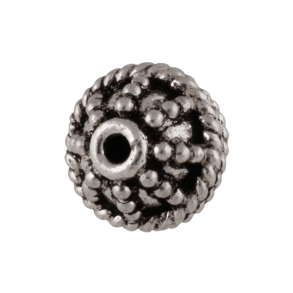 Bead with pearl wire 925/-, oxidised  