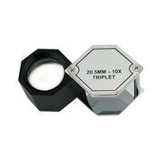 Magnifier triplet in chrome and black 10X - 20.5 mm