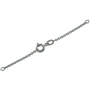 Safety chain with spring ring 585/- white gold