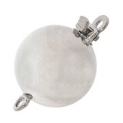 Polished ball clasp 925/- rhodium plated